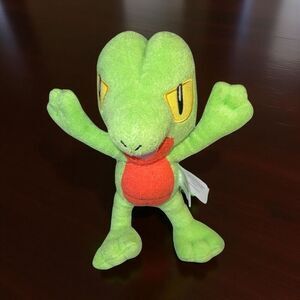TOMY Pokemon Official & Premium Quality Treecko Plush Stuffed Toy 7” P24